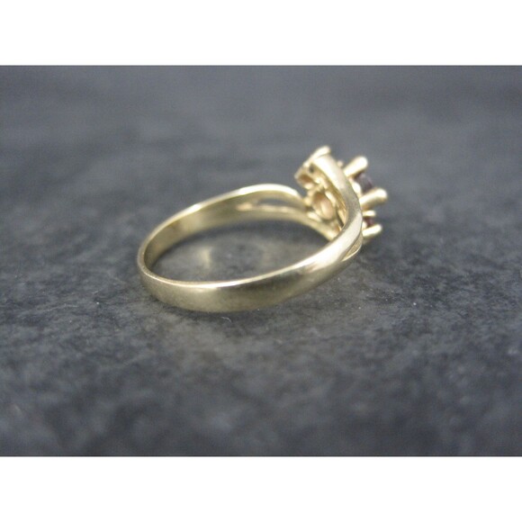 Vintage 10K Zircon Fire Opal Ring Size 6 - Picture 3 of 10